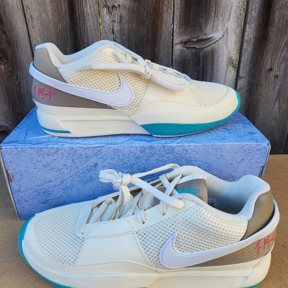 Nike JA 1 Shoes "Vacation" Coconut Milk Black Khaki  Men's Sizes 10 - Picture 3 of 7